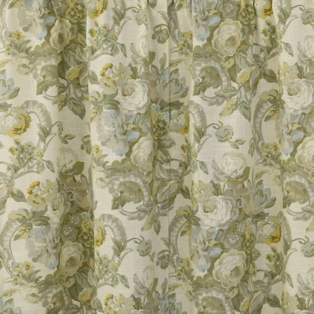 Waverly French Door Panel 26” x 68” One Panel Spring Bling Floral Platinum New